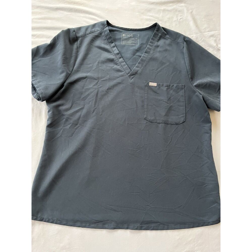 Figs Technical Collection Scrub Top Womens XXL Dark Harbor Nurse Medical